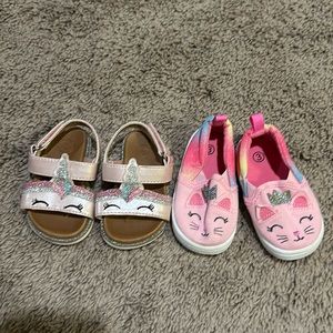 2 pairs of size 3 shoes